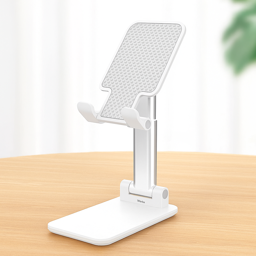 Support Téléphone & Tablette Pliable – Réglable & Flexible