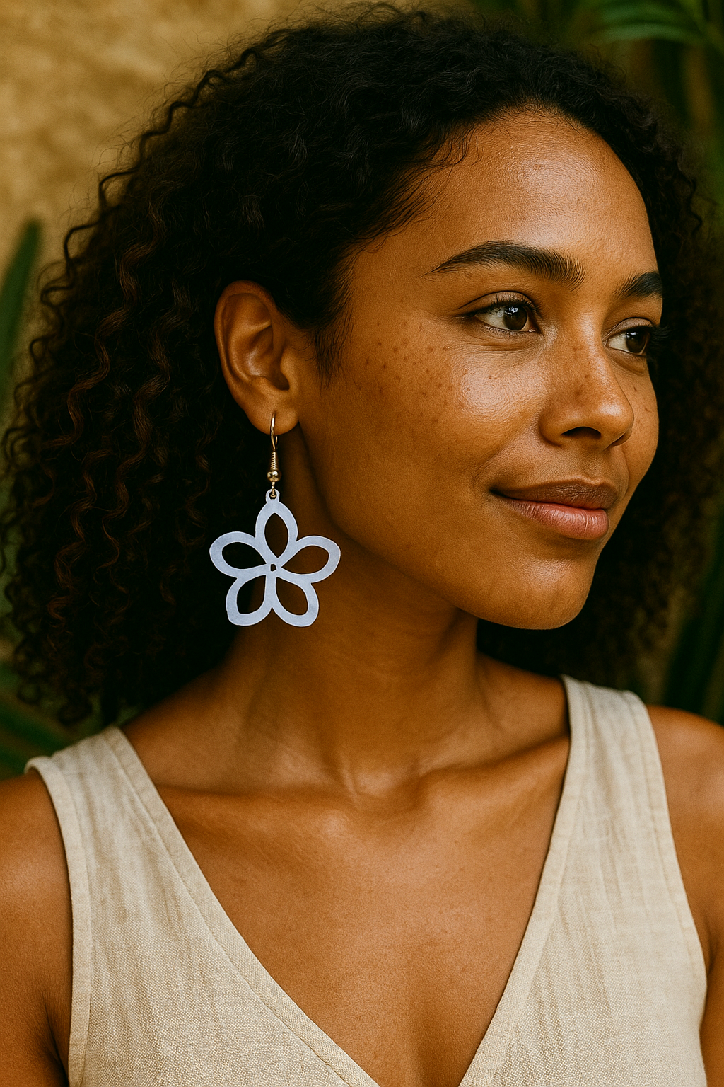 Boucle d'oreille Frangipanier