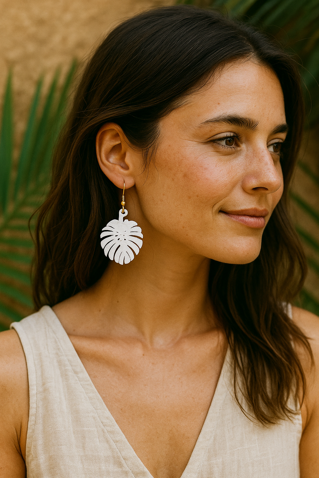 Boucles d'oreilles Monstera