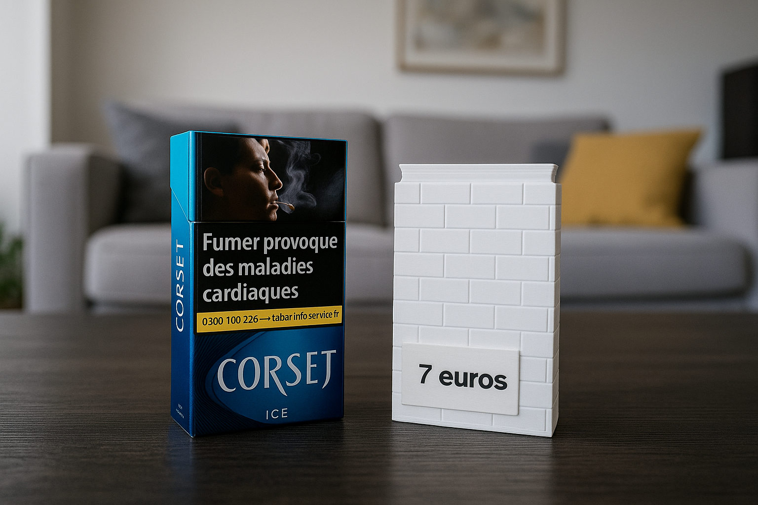 Boîte de rangement de cigarettes ( paquet 20 type Corset Ice )
