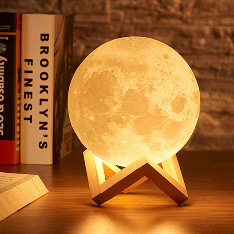 Lampe de lecture LED Moon Light Galaxy Light, veilleuse lunaire, cadeau d'anniversaire pour fille, garçon, enfant, décoration de chambre, éclairage intérieur