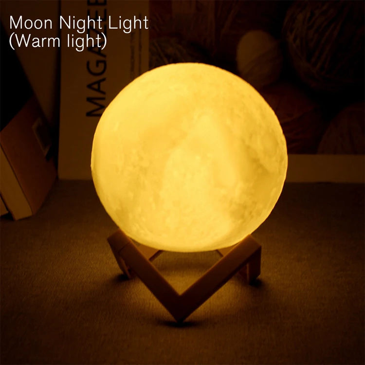 Lampe de lecture LED Moon Light Galaxy Light, veilleuse lunaire, cadeau d'anniversaire pour fille, garçon, enfant, décoration de chambre, éclairage intérieur