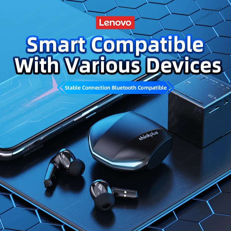 Écouteurs Sans Fil Lenovo GM2 Pro TWS – Bluetooth 5.3, avec Micro