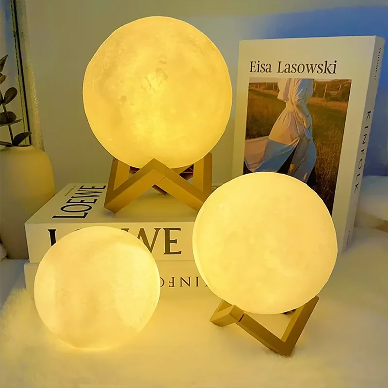 Lampe de lecture LED Moon Light Galaxy Light, veilleuse lunaire, cadeau d'anniversaire pour fille, garçon, enfant, décoration de chambre, éclairage intérieur