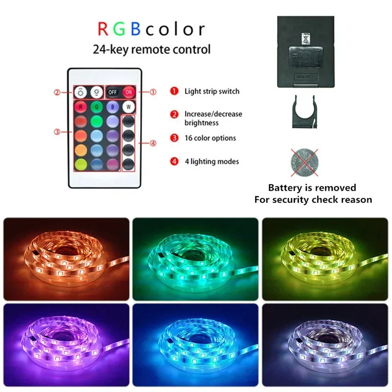 Bande Lumineuse à LED flexible avec branchement USB , application pour changer les couleurs