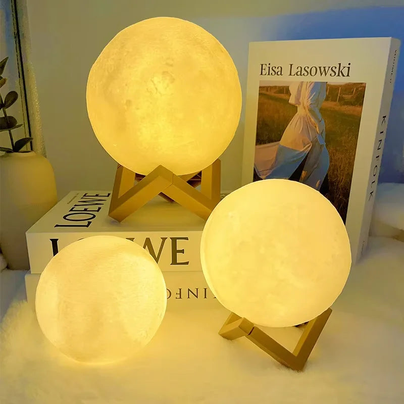 Lampe de lecture LED Moon Light Galaxy Light, veilleuse lunaire, cadeau d'anniversaire pour fille, garçon, enfant, décoration de chambre, éclairage intérieur