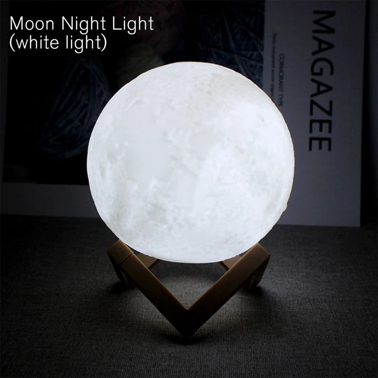 Lampe de lecture LED Moon Light Galaxy Light, veilleuse lunaire, cadeau d'anniversaire pour fille, garçon, enfant, décoration de chambre, éclairage intérieur