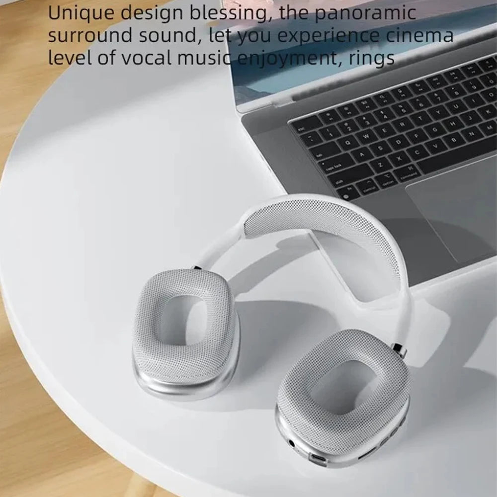 Casque audio Bluetooth sans fil P9 pour jeux et sports de plein air, avec micro et réduction du bruit.