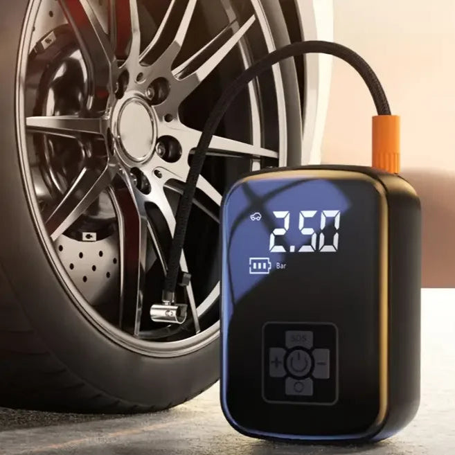 1 pièce – Compresseur d'air sans fil pour voiture Pompe électrique pour pneus – Gonfleur portable pour moto, vélo, bateau, voiture, ballons et objets gonflables