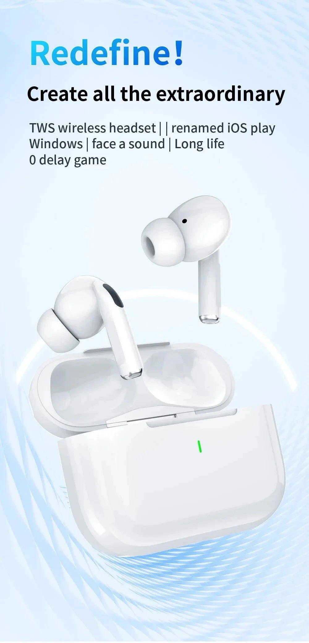 Écouteurs Bluetooth sans fil de marque Tideboom Pro 5 TWS Max, écouteurs intra-auriculaires de sport, casque antibruit pour iPhone et Android.