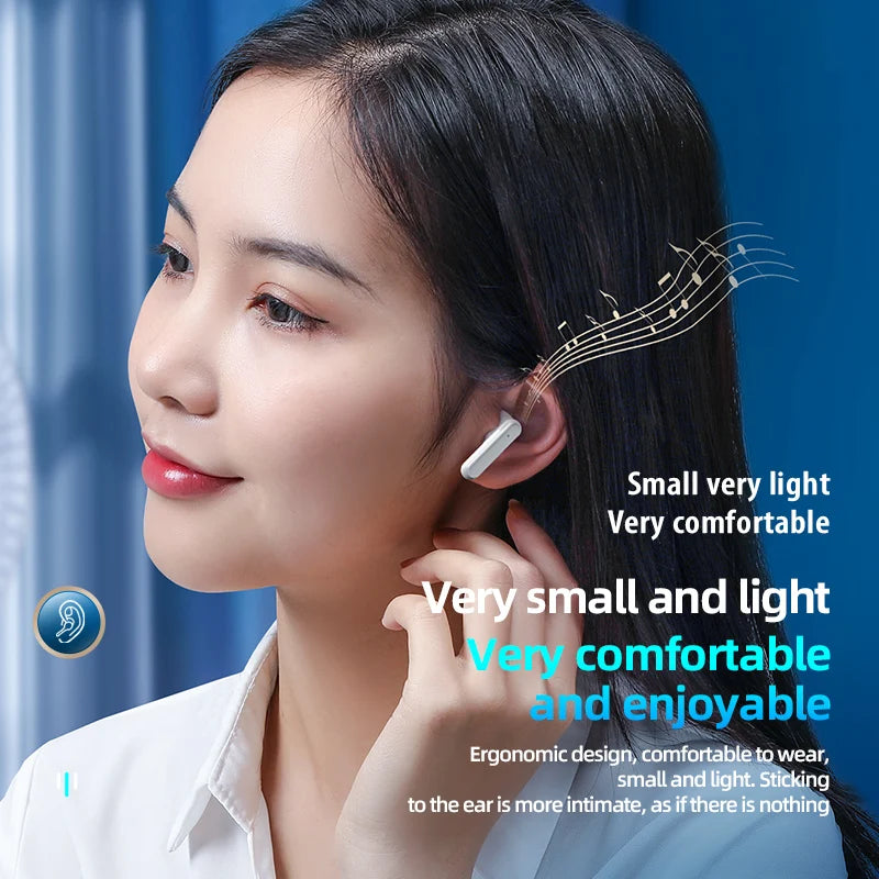 Écouteurs sans fil Bluetooth 5.2, grande autonomie, avec intégré la réduction du bruit.