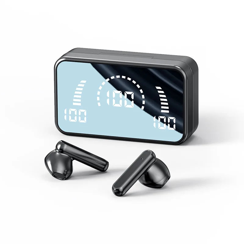 Écouteurs sans fil Bluetooth 5.2, grande autonomie, avec intégré la réduction du bruit.