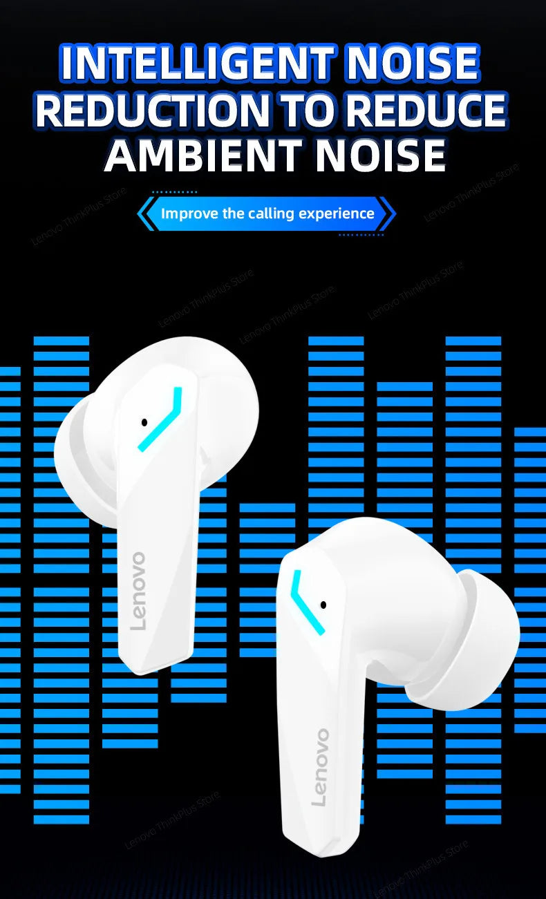 Écouteurs Sans Fil Lenovo GM2 Pro TWS – Bluetooth 5.3, avec Micro