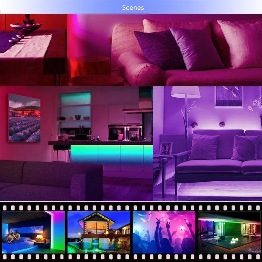 Bande Lumineuse à LED flexible avec branchement USB , application pour changer les couleurs