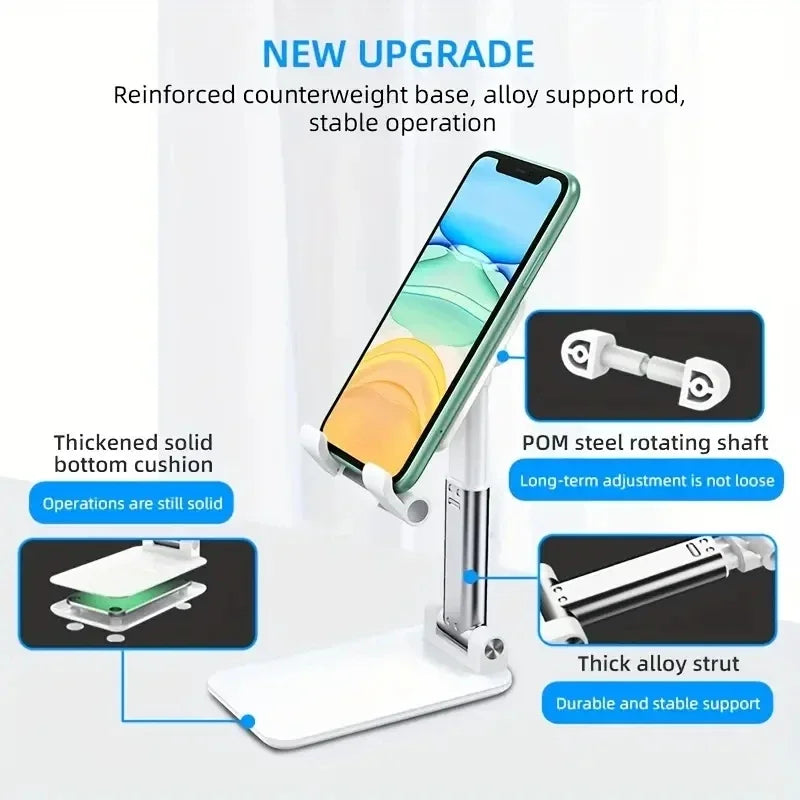 Support Téléphone & Tablette Pliable – Réglable & Flexible