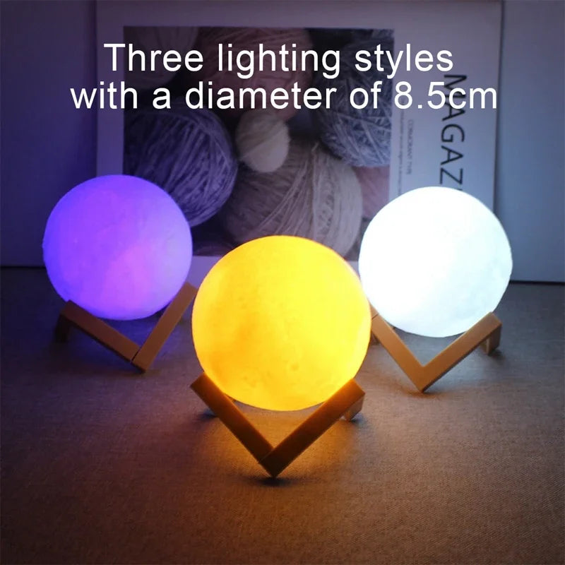 Lampe de lecture LED Moon Light Galaxy Light, veilleuse lunaire, cadeau d'anniversaire pour fille, garçon, enfant, décoration de chambre, éclairage intérieur