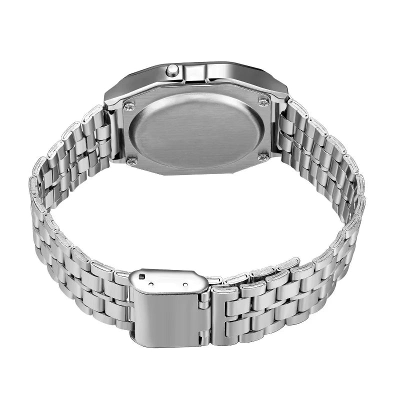 Montre Électronique F91W à Bracelet Acier – Unisexe, Sport & Business