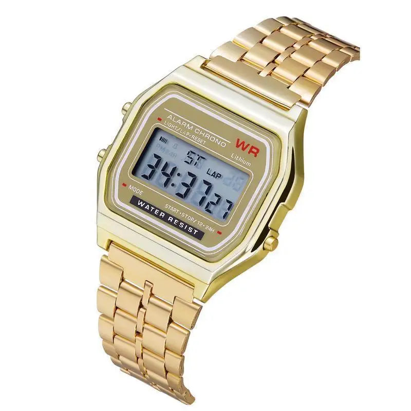Montre Électronique F91W à Bracelet Acier – Unisexe, Sport & Business