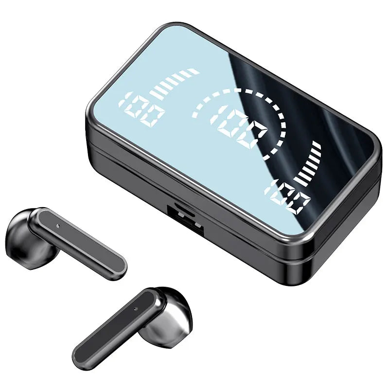 Écouteurs sans fil Bluetooth 5.2, grande autonomie, avec intégré la réduction du bruit.