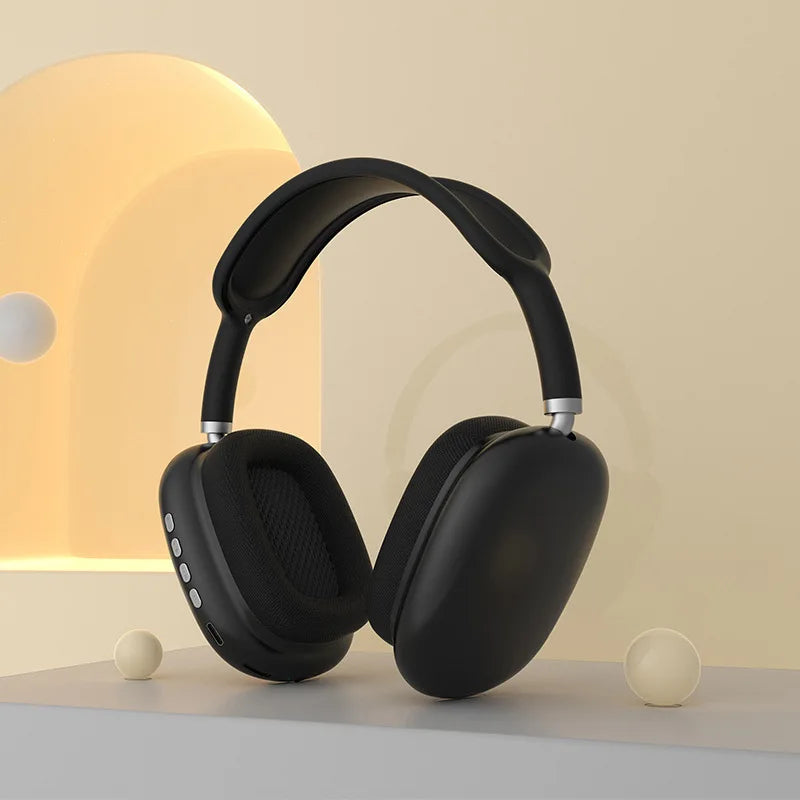 Casque audio Bluetooth sans fil P9 pour jeux et sports de plein air, avec micro et réduction du bruit.