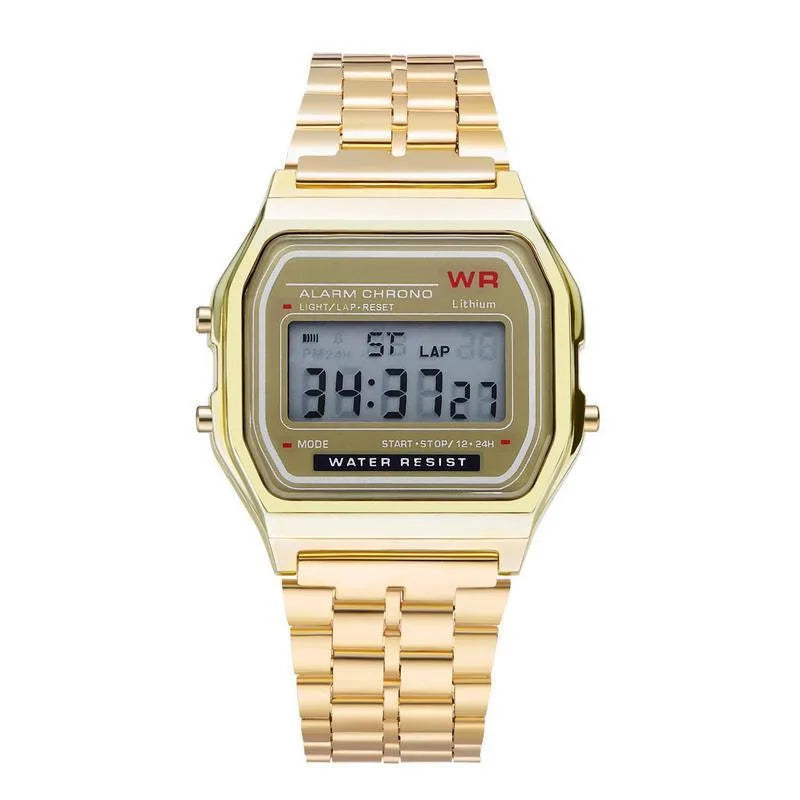 Montre Électronique F91W à Bracelet Acier – Unisexe, Sport & Business