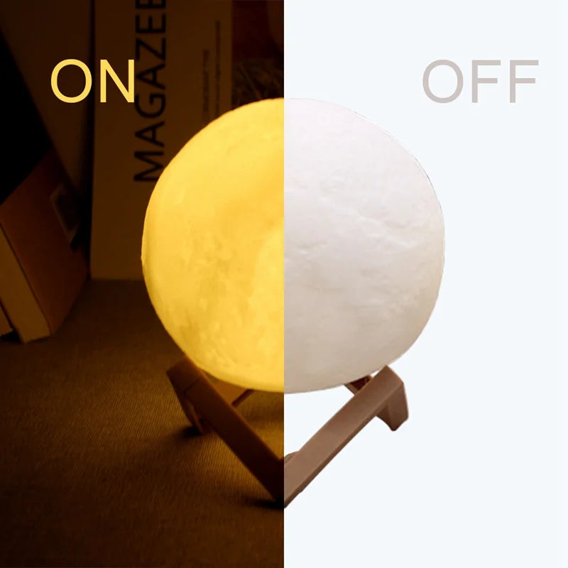 Lampe de lecture LED Moon Light Galaxy Light, veilleuse lunaire, cadeau d'anniversaire pour fille, garçon, enfant, décoration de chambre, éclairage intérieur
