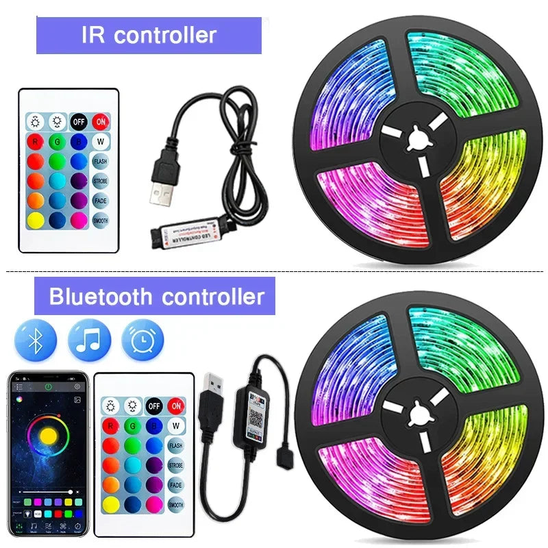 Bande Lumineuse à LED flexible avec branchement USB , application pour changer les couleurs
